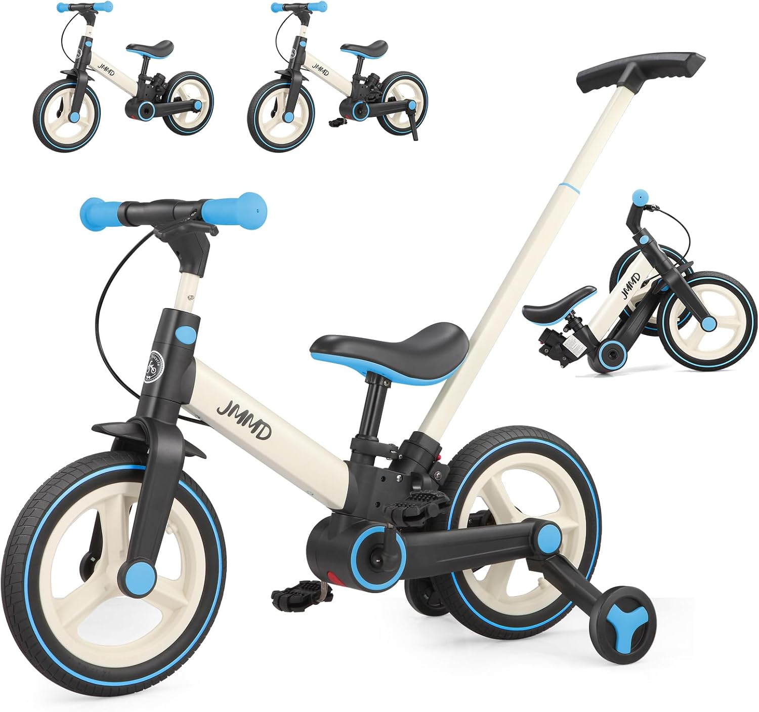 Bicicleta Evolutiva 6 en 1 para Niños de 18 a 60 Meses | Triciclo, Bicicleta de Equilibrio y Pedales Plegable de 12”