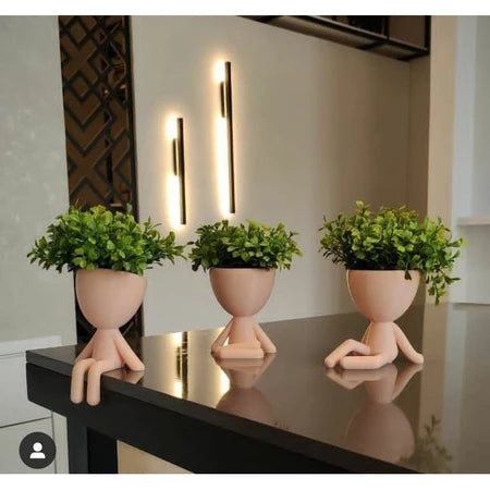 3 Mini Vasinhos com flor - Palazzo
