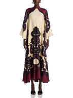 Elegance Ease Stunning Grenadilla Print Maxi Dress