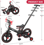 Bicicleta Evolutiva 6 en 1 para Niños de 18 a 60 Meses | Triciclo, Bicicleta de Equilibrio y Pedales Plegable de 12”