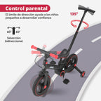 Bicicleta Evolutiva 6 en 1 para Niños de 18 a 60 Meses | Triciclo, Bicicleta de Equilibrio y Pedales Plegable de 12”
