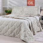 Cobre Leito Casal 3 Peças Percal 200 Fios – Unique Elegância