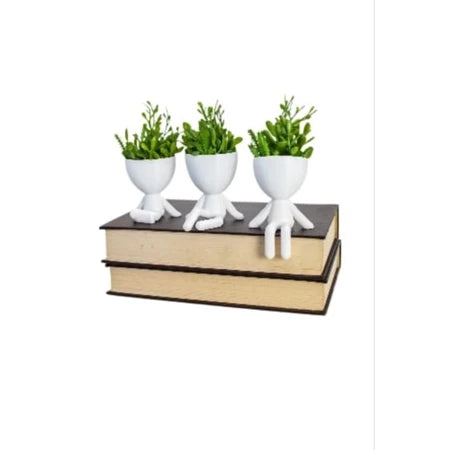 3 Mini Vasinhos com flor - Palazzo