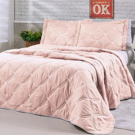 Cobre Leito Casal 3 Peças Percal 200 Fios – Unique Elegância